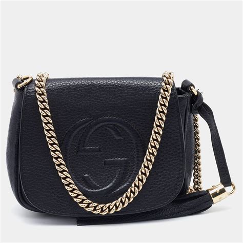 gucci soho long flap leather crossbody bag|soho gucci bag sale.